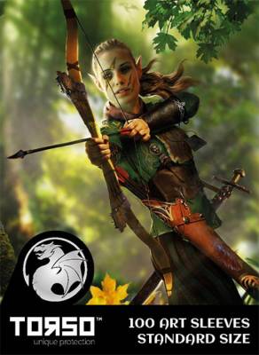 100 Art Sleeves Standard Size - Elven Warrior of the Mystic Forest